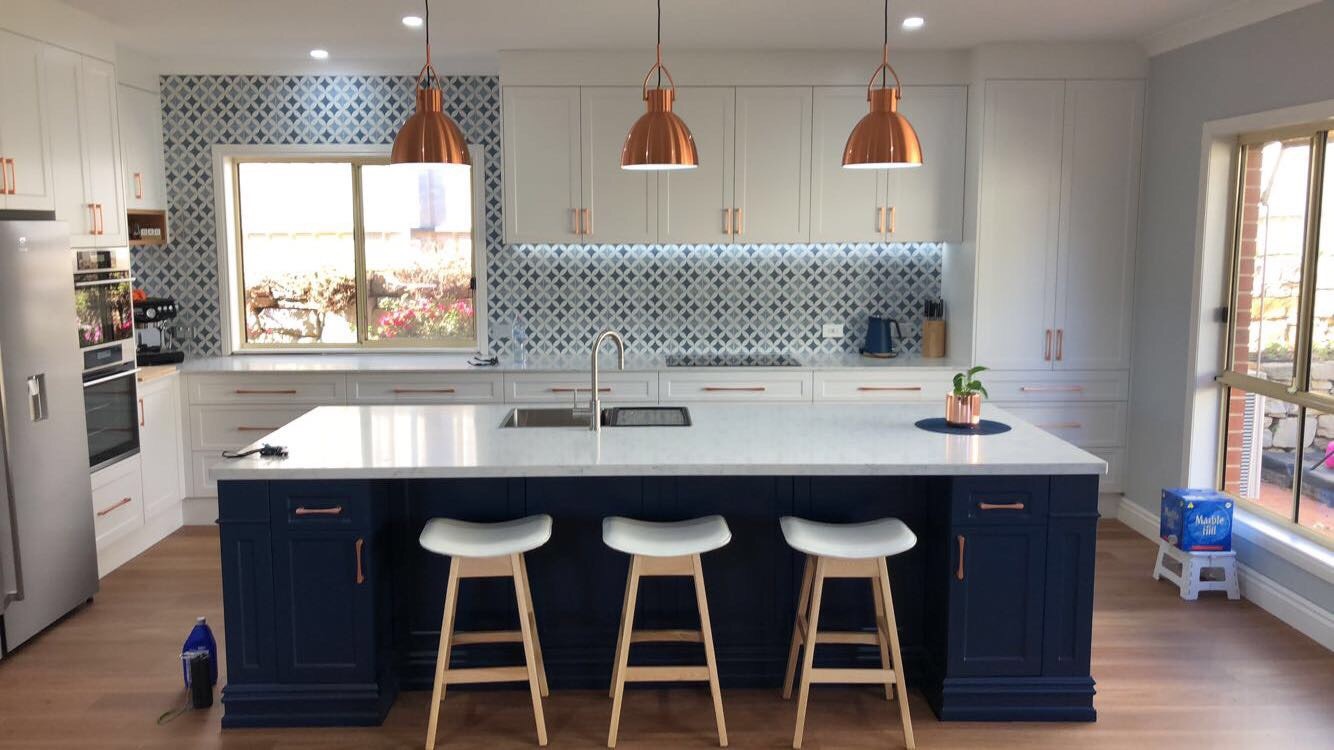 Modern electrical fixtures and wiring in a kitchen installed by a licensed electrician